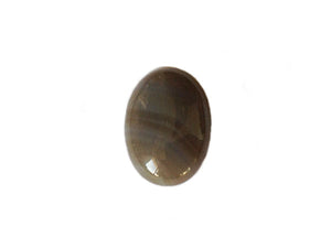 Agate grise naturelle - Cabochon ovale - 18 x 13 mm - x 1