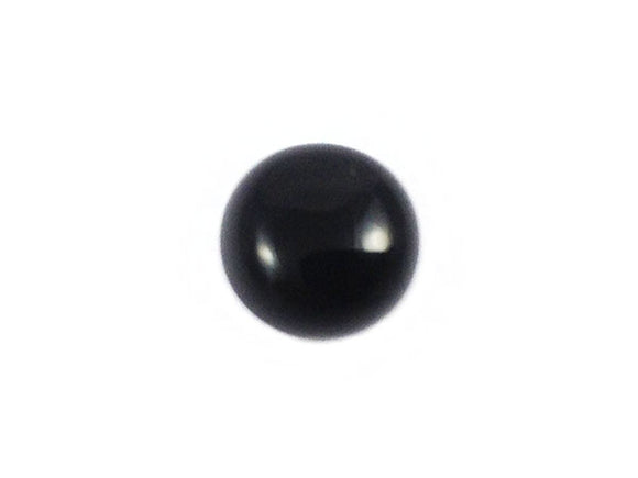Agate noire naturelle - Cabochon rond - 10 mm - x 2