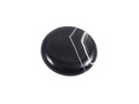 Agate noire naturelle - Cabochon rond - 36 mm - x 1  Ma Boutique de Perles