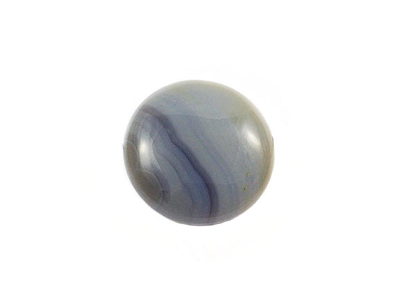 Agate grise naturelle - Cabochon rond - 28 mm - x 1