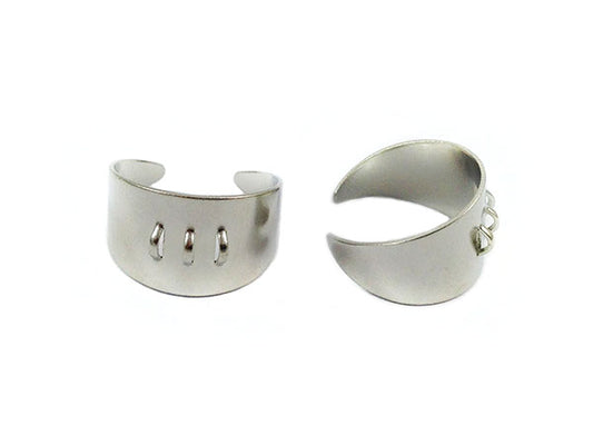 Bague réglable - 3 anneaux - Argenté - x 1  Ma Boutique de Perles