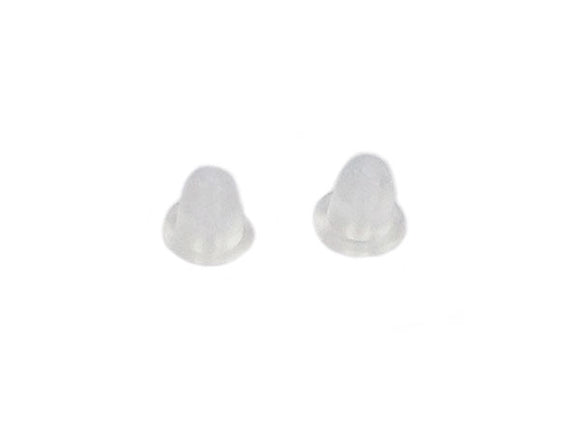 Fermoirs caoutchouc pour boucles d'oreilles - 4 mm - x 50