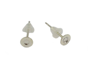 Clous d'oreilles support à coller 4 mm - x 8