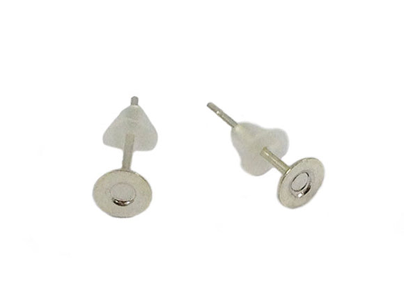 Clous d'oreilles support à coller 4 mm - x 8