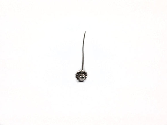 Clous à tête fleur  - Laiton argenté - 53 mm - x 4