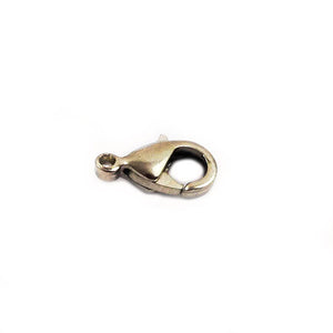 Fermoir mousqueton  - Couleur argent vieilli - 10x5 mm - x 1