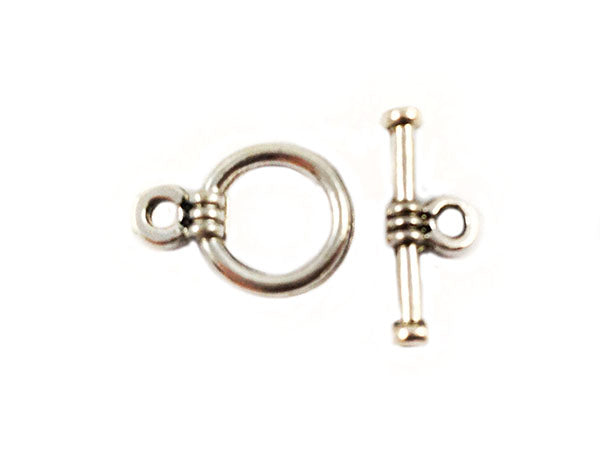 Fermoir T  - Couleur argent vieilli - 10 mm - x 1  Ma Boutique de Perles