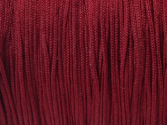 Fil de jade tressé - Rouge foncé - 0,4 mm - x 4 mètres