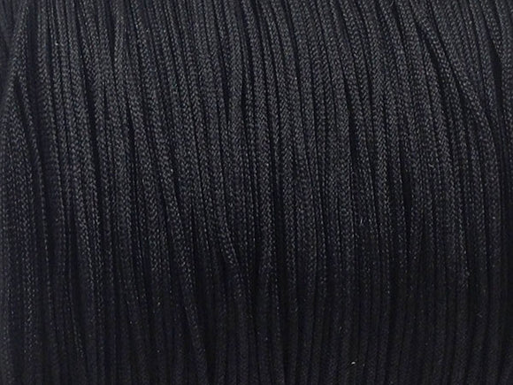 Fil de jade tressé - Noir - 0,4 mm - x 4 mètres