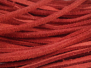 Lacet suédine rouge 2,5 mm - x 1 mètre