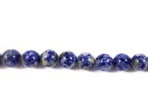 Sodalite naturelle - Perles rondes - 8 mm - x 10