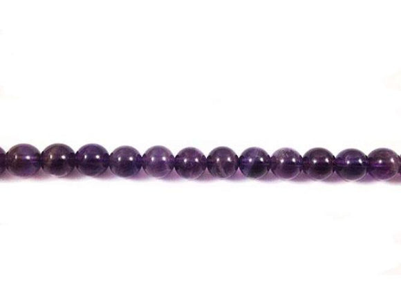 Améthyste naturelle - Grade AB - Perles rondes - 8 mm - x 10