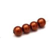 Perles magiques 6 mm marron cuivré 