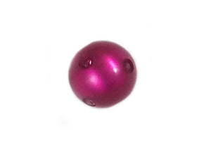Perle ronde Polaris - 12 mm - Fuchsia - Brillante et strass Swarovski - x 1