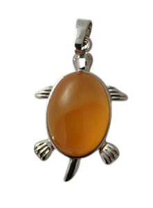 Pendentif tortue - Agate naturelle - x1